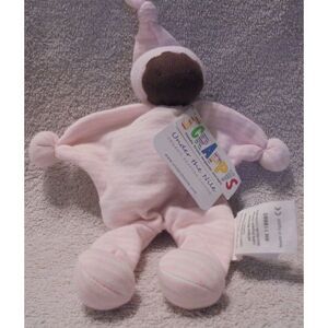 Under the Nile Stuffed Plush 8" Baby Buddy Rag Doll Lovey Soft Organic Pink Dark